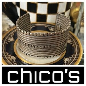 CHICO’s Silver Metal Cuff Bracelet